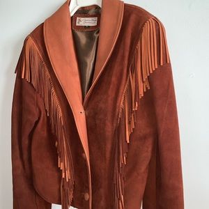 Women’s leather coat.